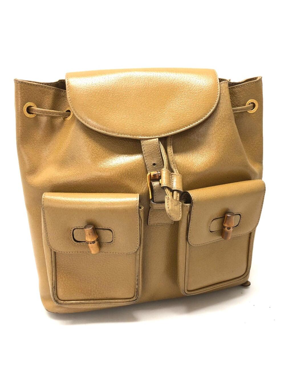 Gucci Vintage Bamboo Backpack Leather #252140G60B